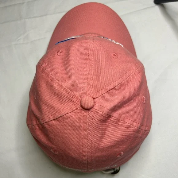 Vineyard Vines Coral Cap with Blue Logo. SKU B9 - Picture 5 of 7